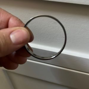 Gorgeous silver emblem hoops